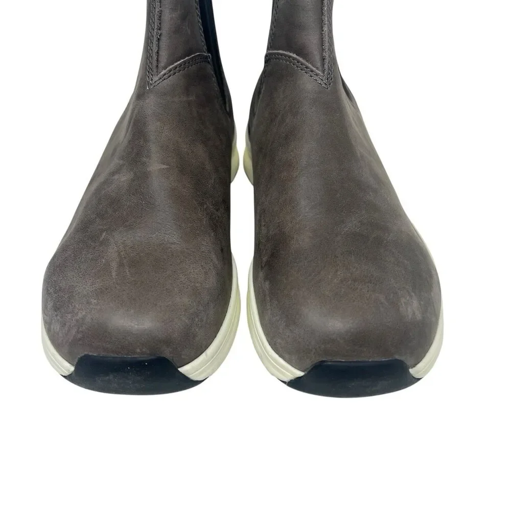 Blundstone Chelsea Boots 10.5 Gray Leather Active Series Slip On UK 7.5